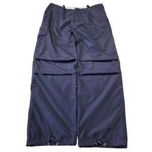 Vintage Y2K No Boundaries Baggy Cargo Navy Pants Size 34x32 Skater 2000s Grunge